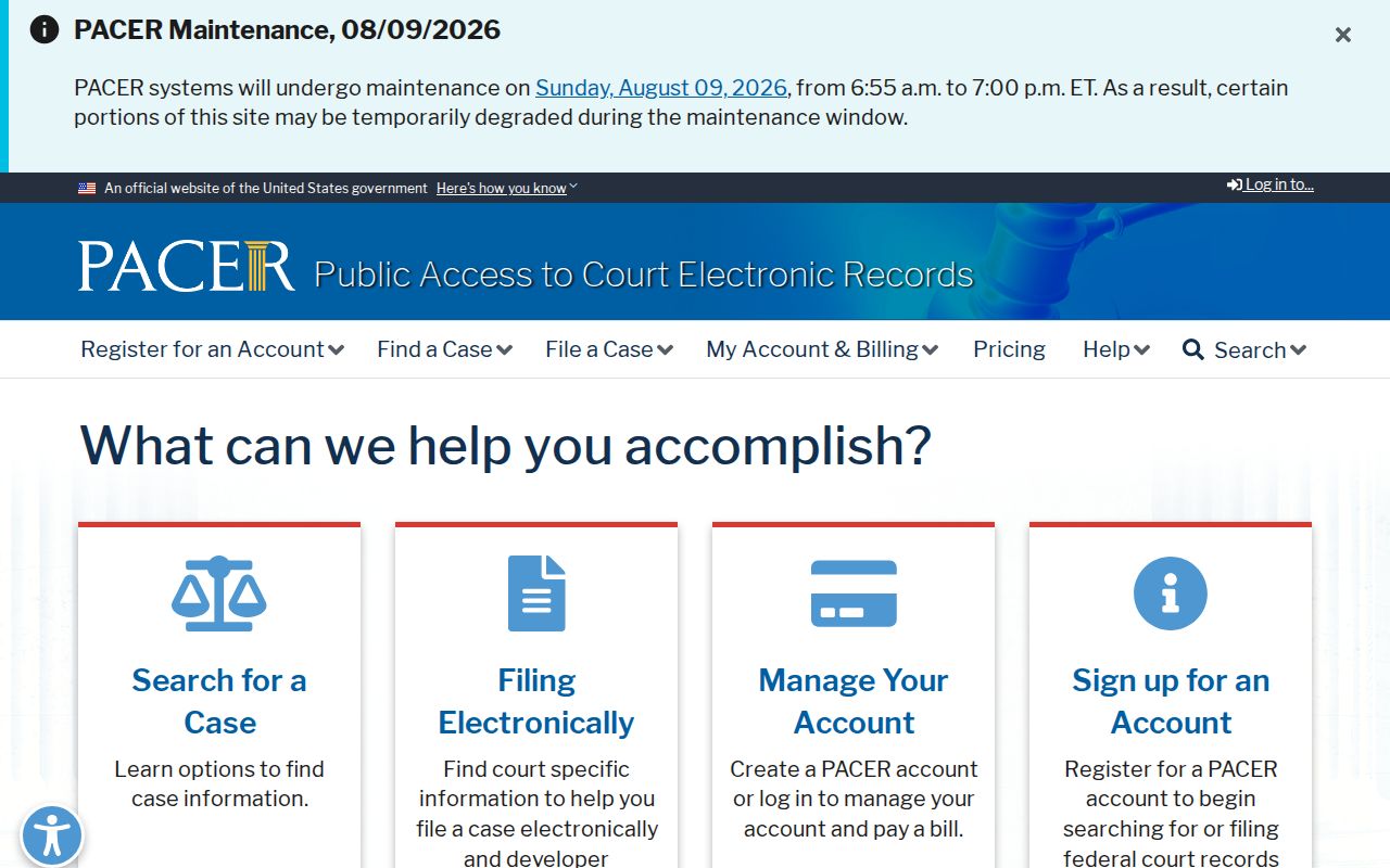 Federal PACER access beside Winkler County criminal court case research